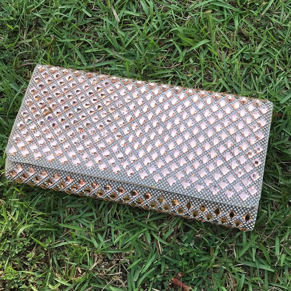 Aldo Rose Gold and Silver Clutch